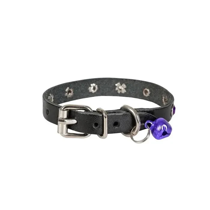 Cattie Rhinestone Leather Cat Collar Stylish Pet Accessory XL