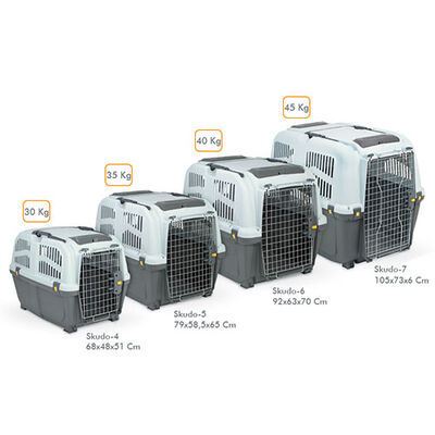 Skudo 2 IATA Plastic Pet Carrier for Cats and Small Dogs 55x36x35 cm