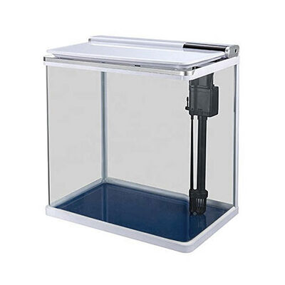 Sobo Complete Aquarium Set White Modern Glass Tank 48.5x26x44.5 cm