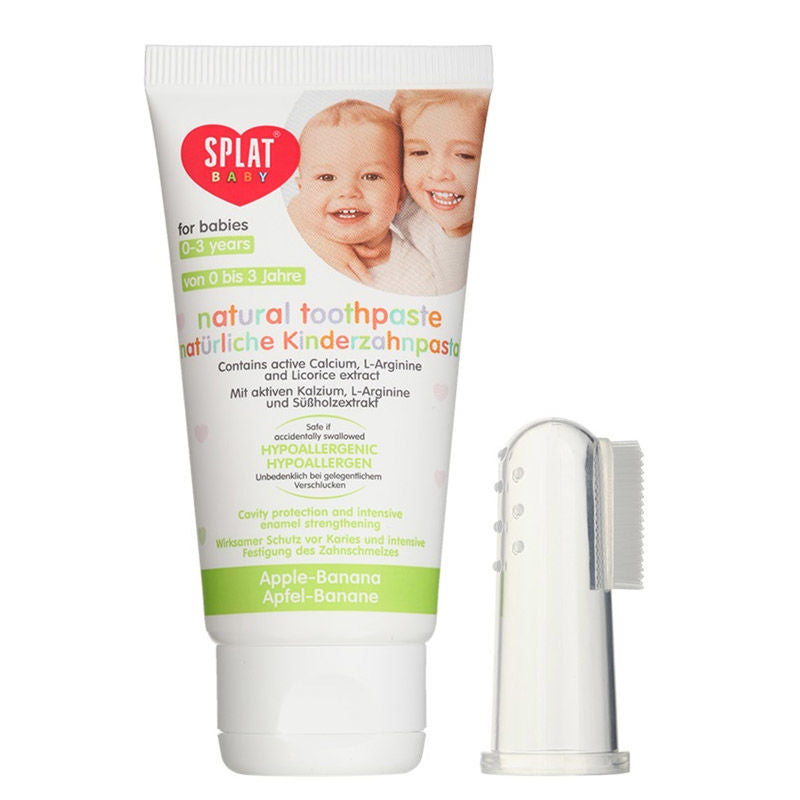 Splat Baby Apple & Banana Toothpaste with Finger Brush 40ml