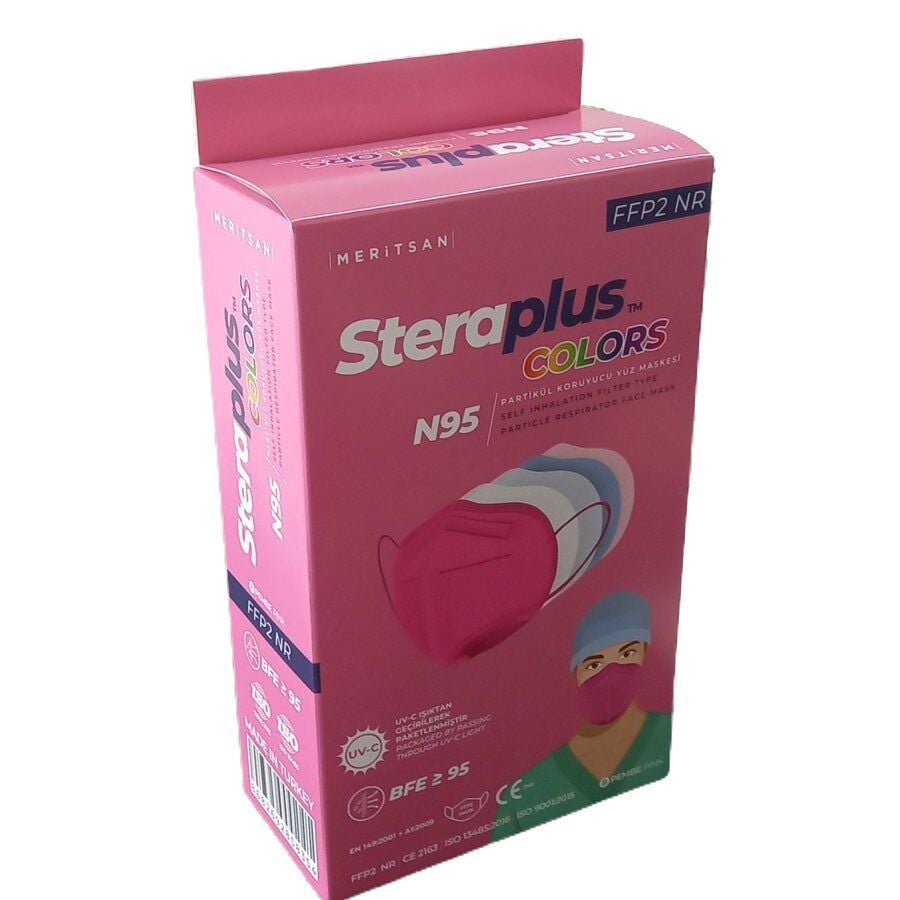 Steraplus Colors FFP2 5-Layer N95 Protective Mask Pink 10 Count