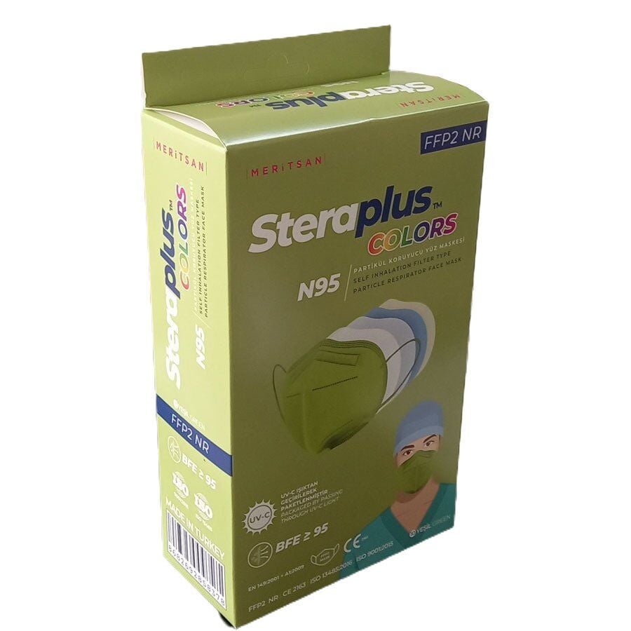 Steraplus Green FFP2 5-Layer N95 Protective Face Mask 10-Pack