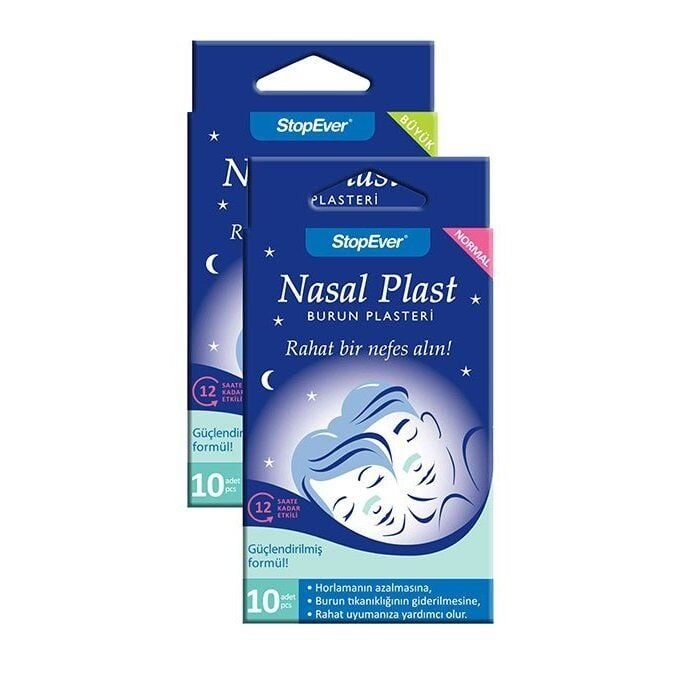 StopEver Nasal Plast Nasal Strips for Better Breathing 10 Count