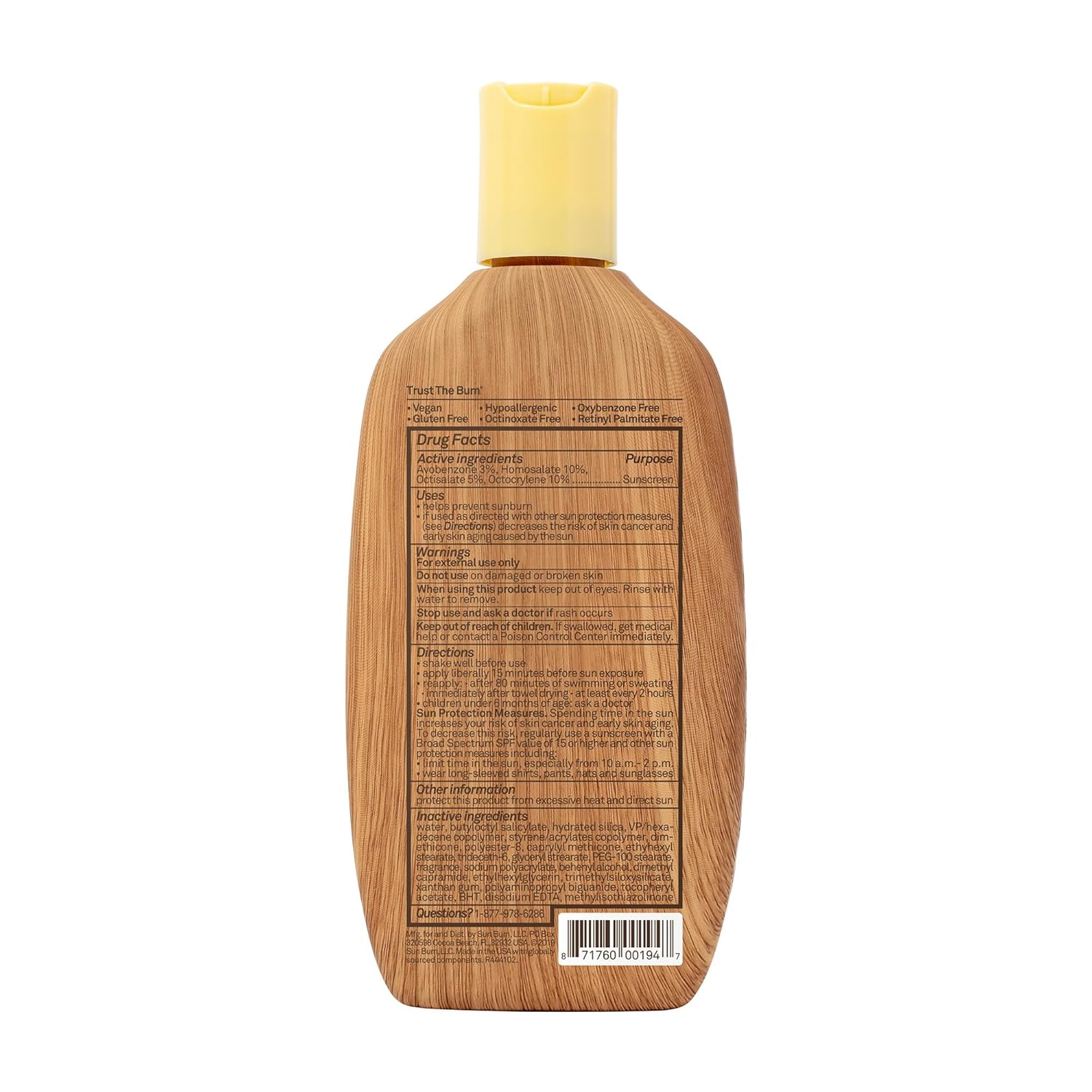 Sun Bum Original SPF 50 Sunscreen Body Lotion 8 oz