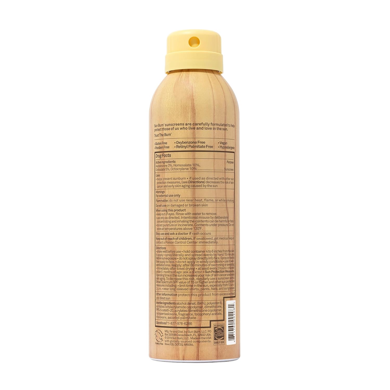 Sun Bum Original SPF 70 Sunscreen Spray 6 oz