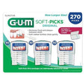 GUM Original Soft-Picks Dental Picks with Travel Cases, 3 Packs 270 ct