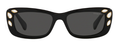 Swarovski 6008 100187 Black Square Sunglasses 54mm