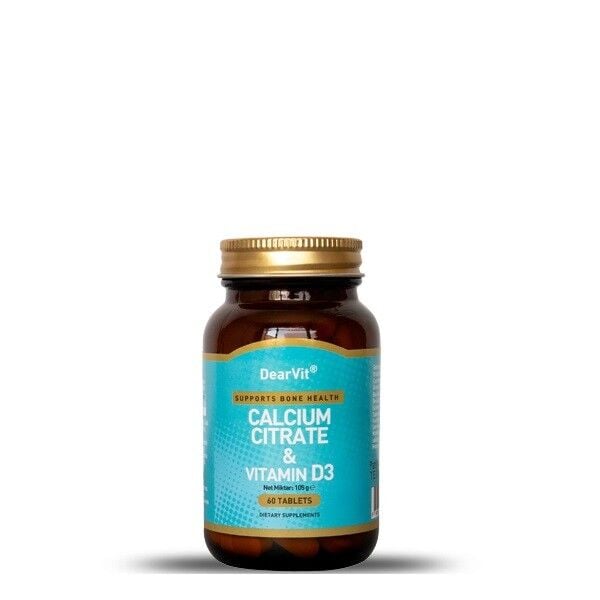 Dearvit Calcium Citrate & Vitamin D3 Bone Support 60 Tablets