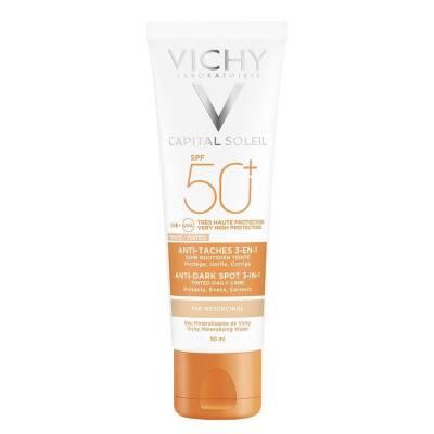 Vichy Tinted Sunscreen SPF50 - Anti-Dark Spots Care for Sensitive Skin, Paraben-Free & Hypoallergenic
