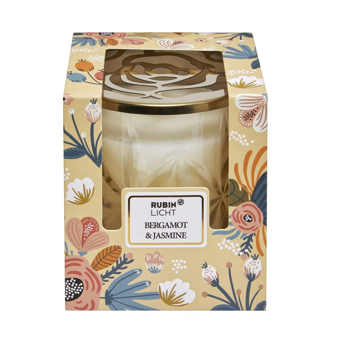 Rubinlicht Bergamot & Jasmine Candle with Gold Lid 1 Unit