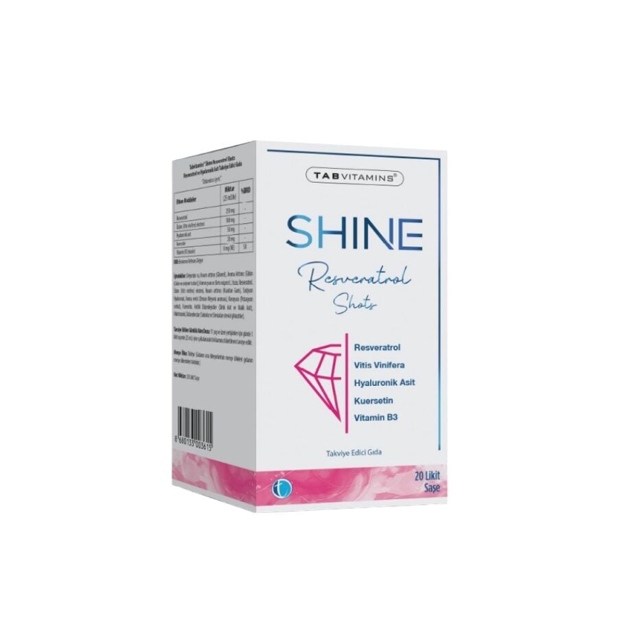 TabVitamins Shine Resveratrol Liquid Supplement 20 Sachets