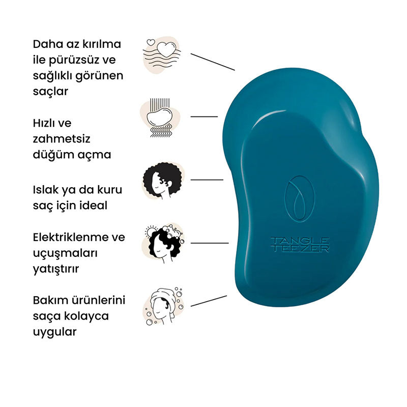 Tangle Teezer Original Plant Brush Blue Detangling Hairbrush