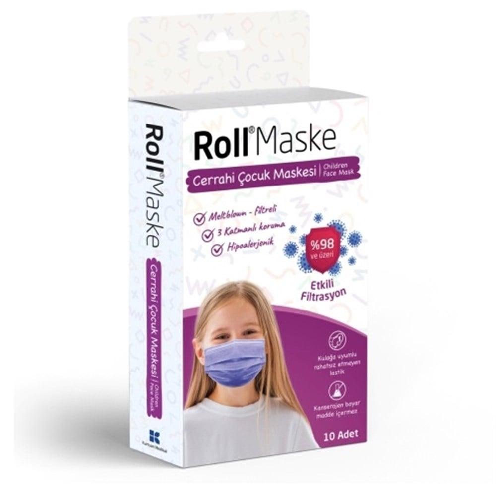 Roll Disposable Children's Face Mask with Meltblown Filter, 10 Count