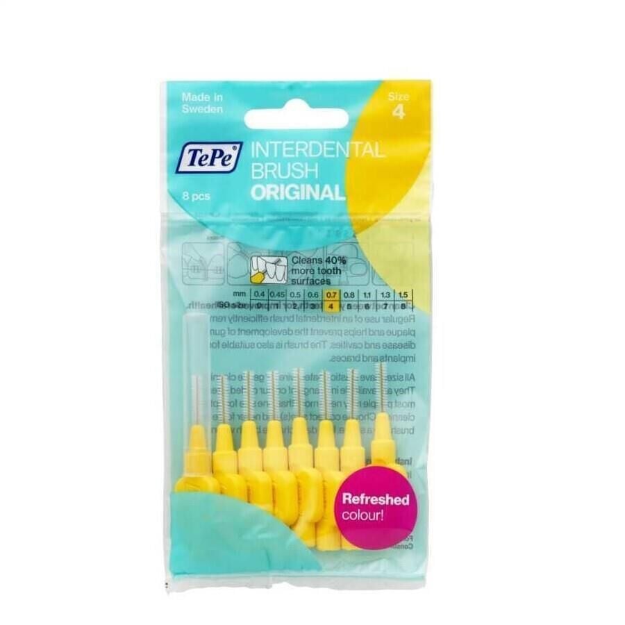 TePe Interdental Brush Original Yellow 0.7mm 8 Pieces