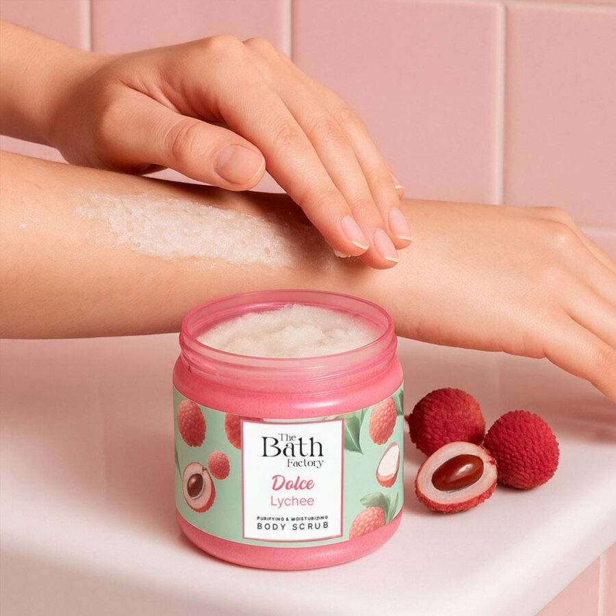 The Bath Factory Dolce Lychee Nourishing Body Scrub 300g