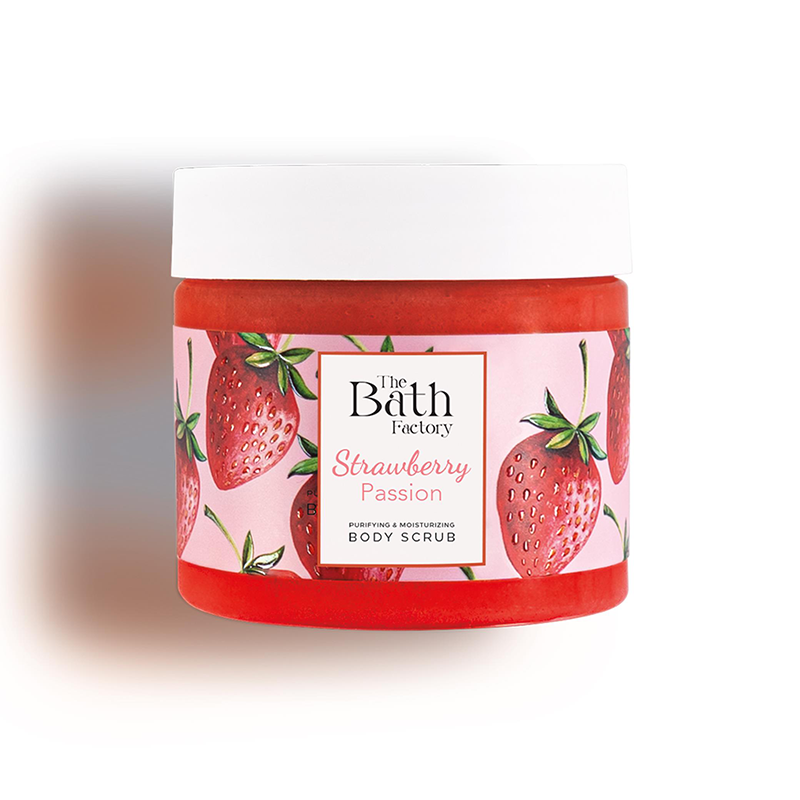 The Bath Factory Strawberry Body Scrub for Smooth Skin 300g