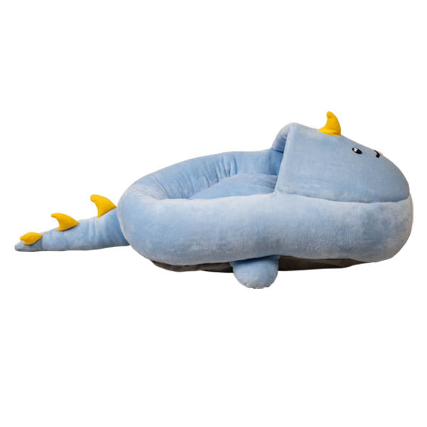 Tigres Puffy Dragon Shaped Cat Bed for Cozy Sleeping