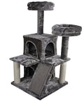 Tommy Multi-Level Luxury Grey Cat Tree with Scratching Post 116cm
