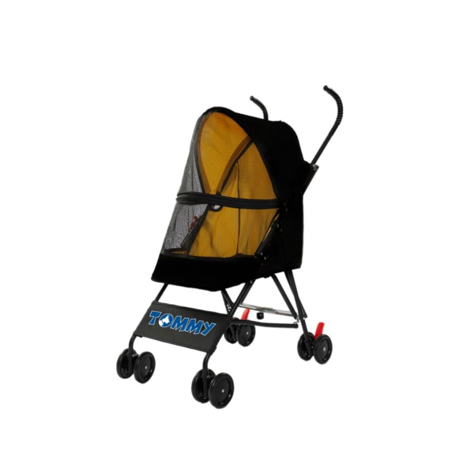 Tommy Pet Stroller Black Foldable Travel Carrier 76.5x44x99 cm