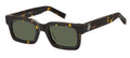 Tommy Hilfiger Men's Rectangular Sunglasses Brown Tortoise 49mm