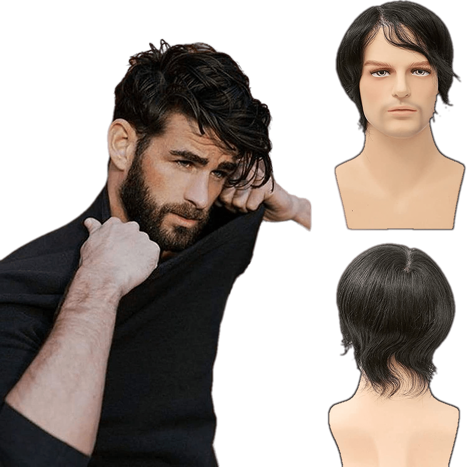 VIP Extensions Full Lace Toupee 100% Human Hair Hairpiece