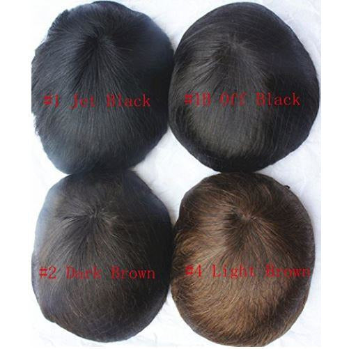 VIP Extensions Men's PU Skin Toupee 100% Human Hair Hairpiece - Pick Size