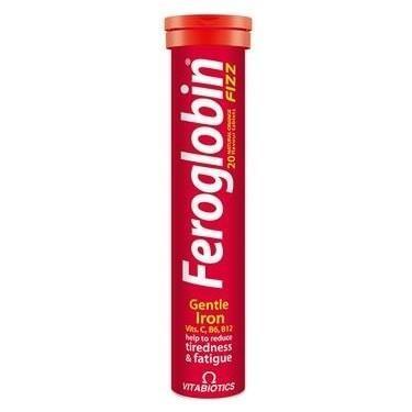 Vitabiotics Feroglobin Fizz Effervescent Tablets - Iron Supplement for Energy & Health