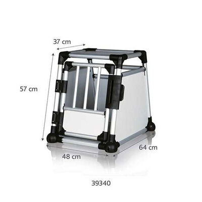 Trixie Aluminum Dog Travel Crate Secure Transport Cage 48x57x64 cm