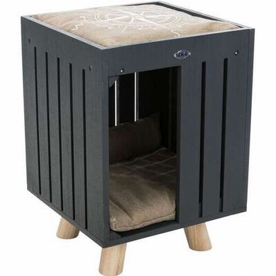 Trixie Cat Play House Anthracite Grey & Sand Beige 36x51x36cm