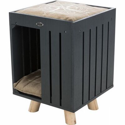 Trixie Cat Play House Anthracite Grey & Sand Beige 36x51x36cm