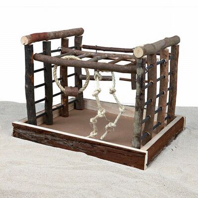 Trixie Natural Wood Bird Playground for Small Birds 35x29x25 cm