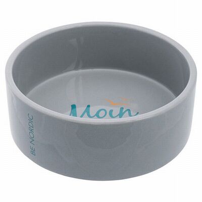Trixie Moi Ceramic Dog Bowl Grey 0.8L 16cm