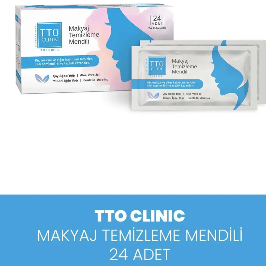 TTO Clinic Makeup Remover Wipes for Gentle Cleansing 24 Count