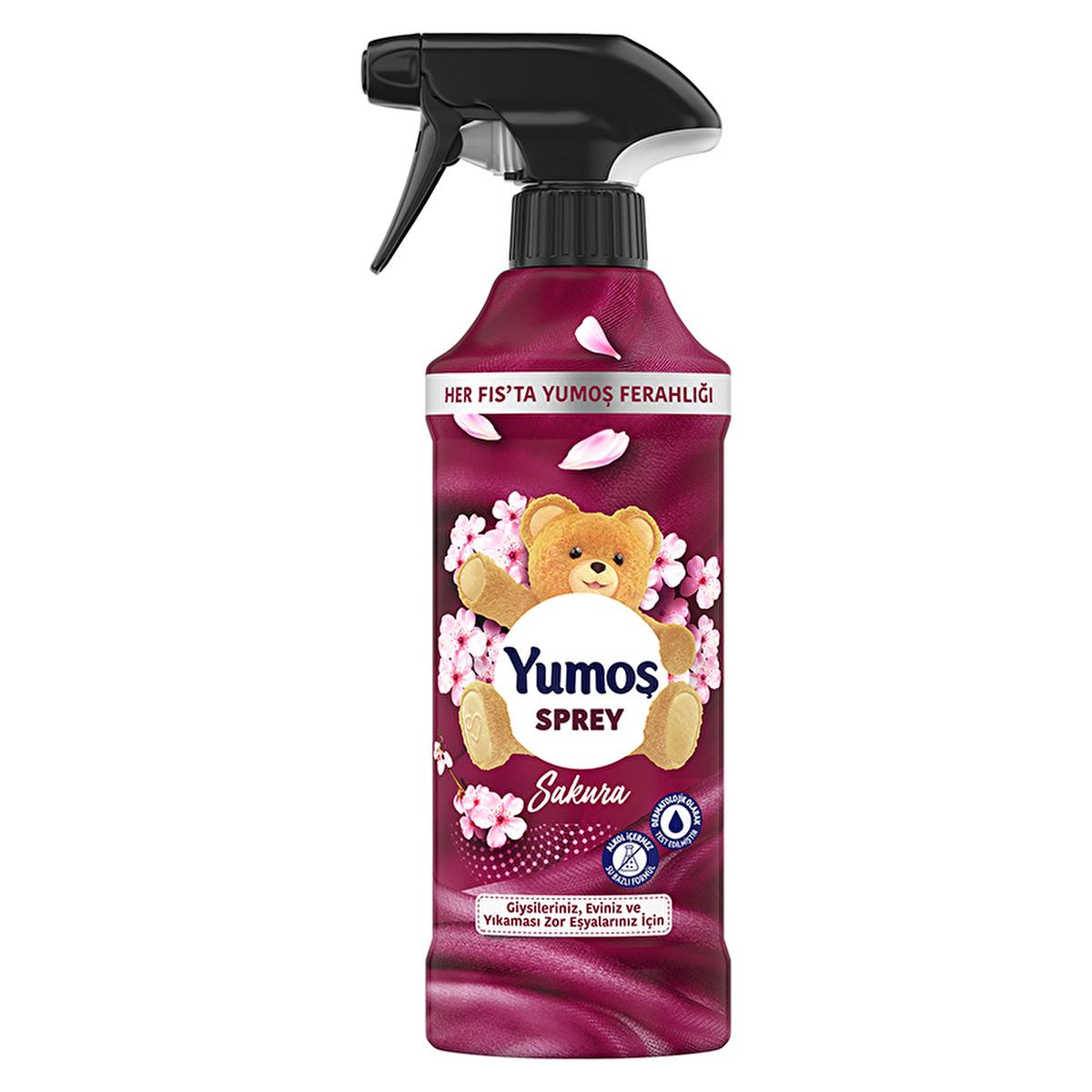 Yumoş Sakura Fabric and Home Fragrance Spray - Dermatologically Tested, Alcohol-Free, 15.22 fl oz