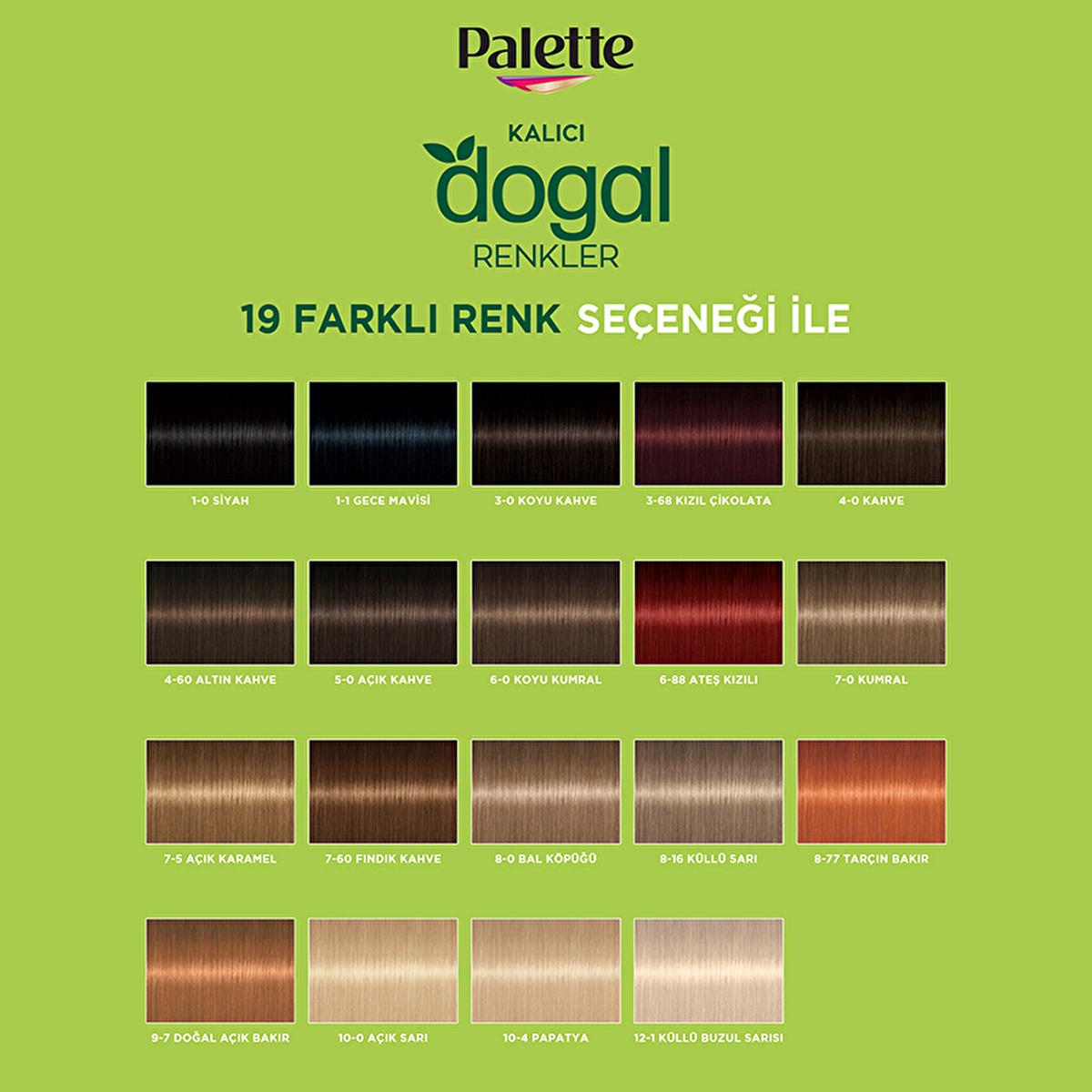 Palette Natural Hair Dye - Gece Mavisi (Night Blue) Permanent Hair Color with Natural Ingredients