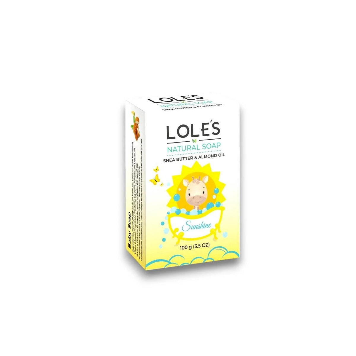 Loles Shea Butter and Almond Oil Natural Soap Bar 100g