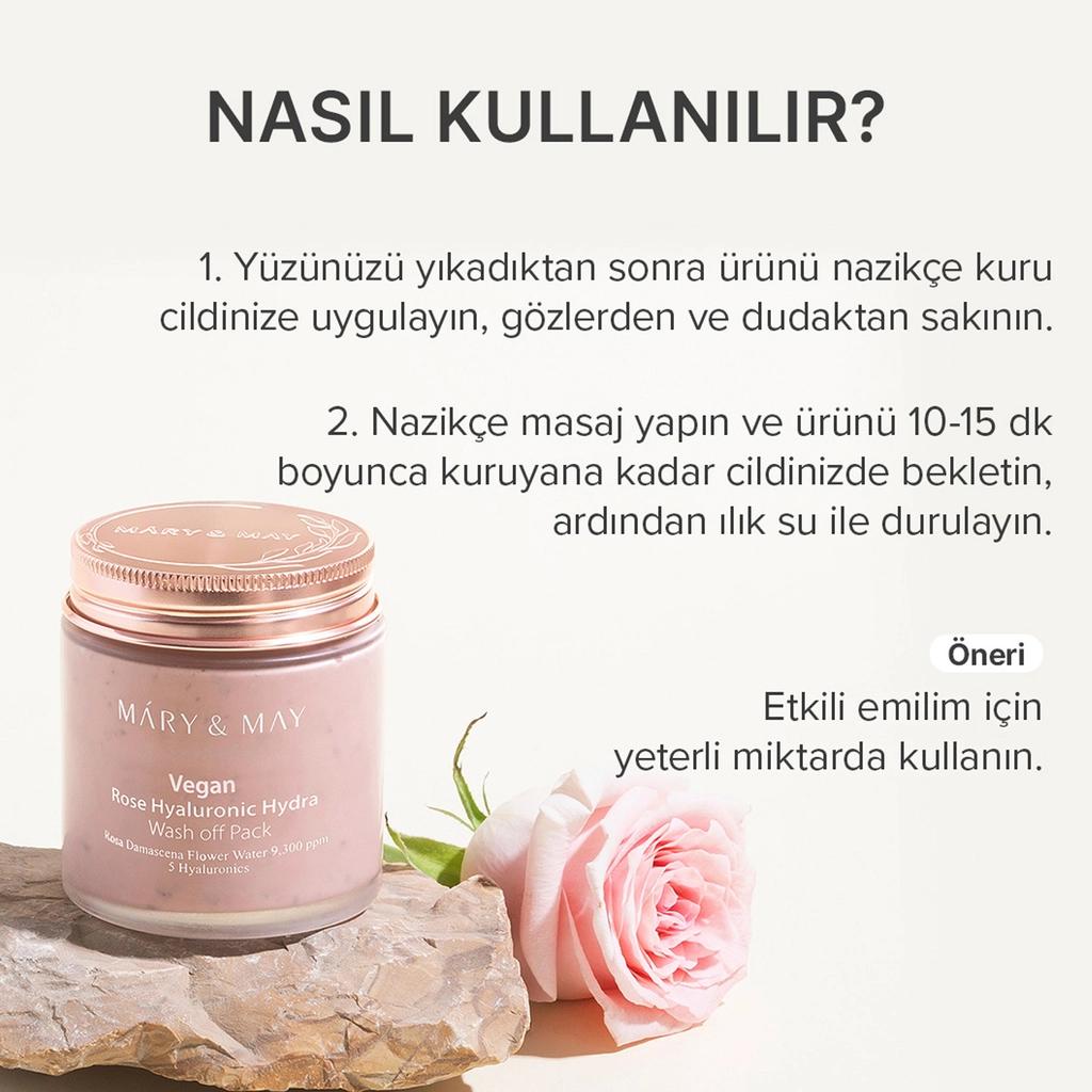 Mary & May Rose Water & Hyaluronic Acid Clay Mask 125g