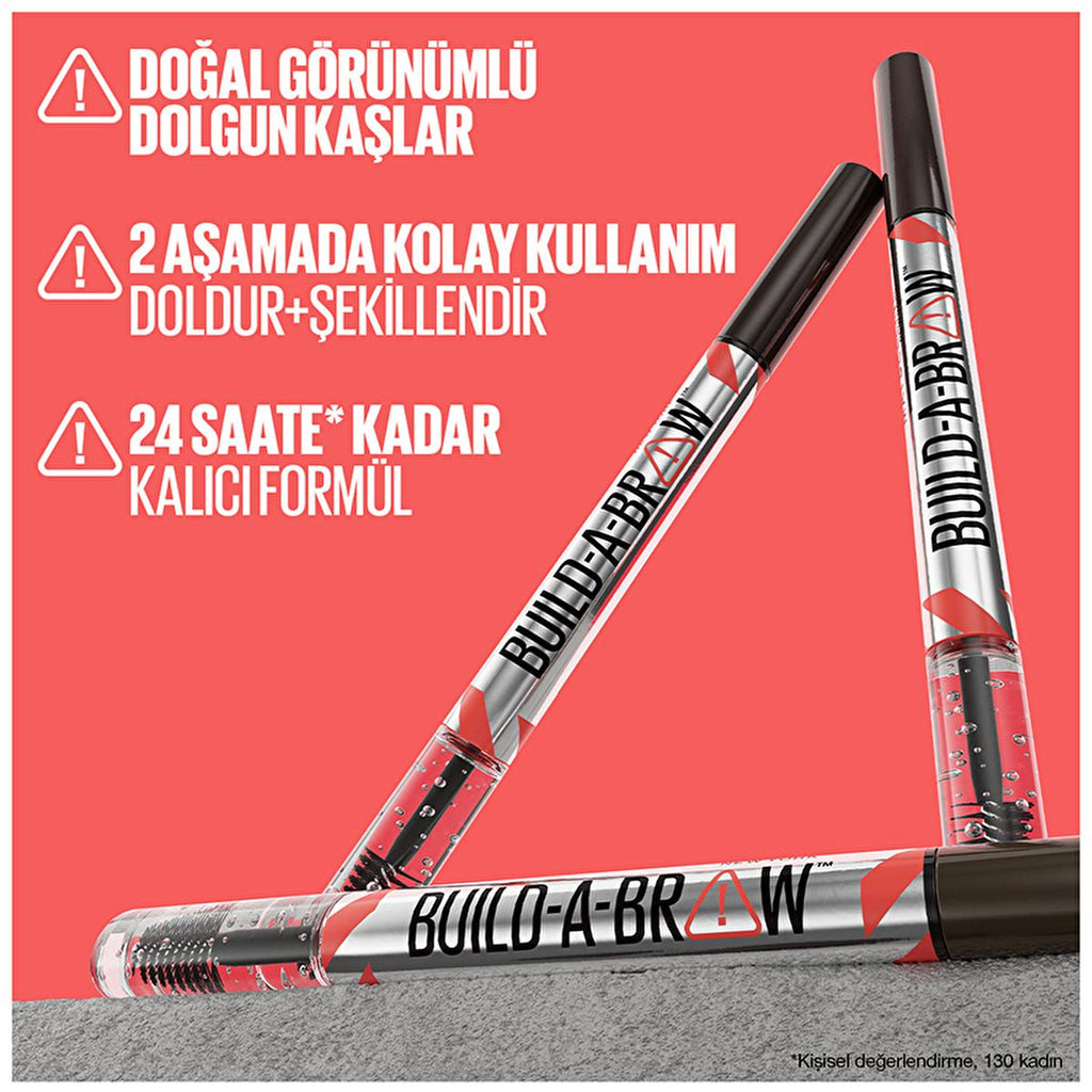 Maybelline New York Build a Brow 2-in-1 Eyebrow Pencil & Gel - Long Lasting, Smudge Proof, Precise Application