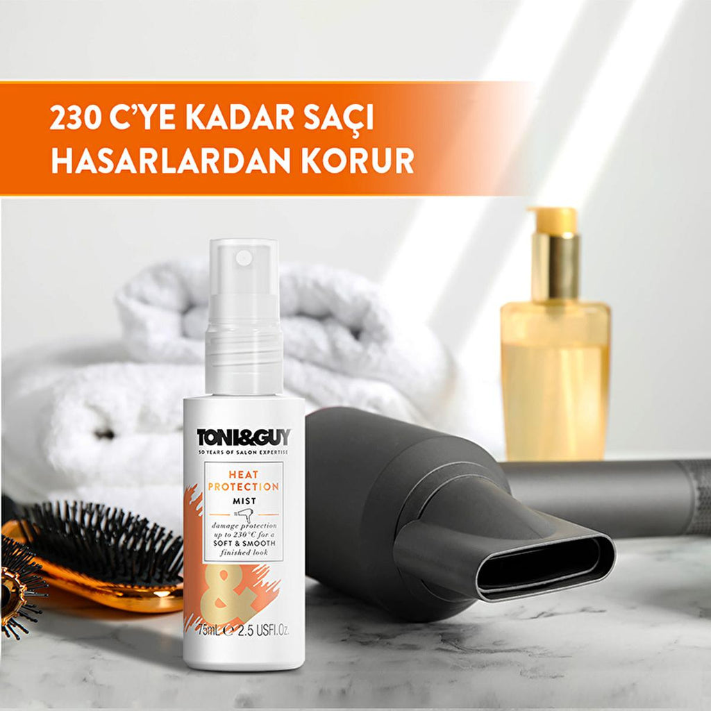 Toni&Guy Heat Protective Hair Spray - Sulfate-Free, Paraben-Free Styling for Damage Prevention
