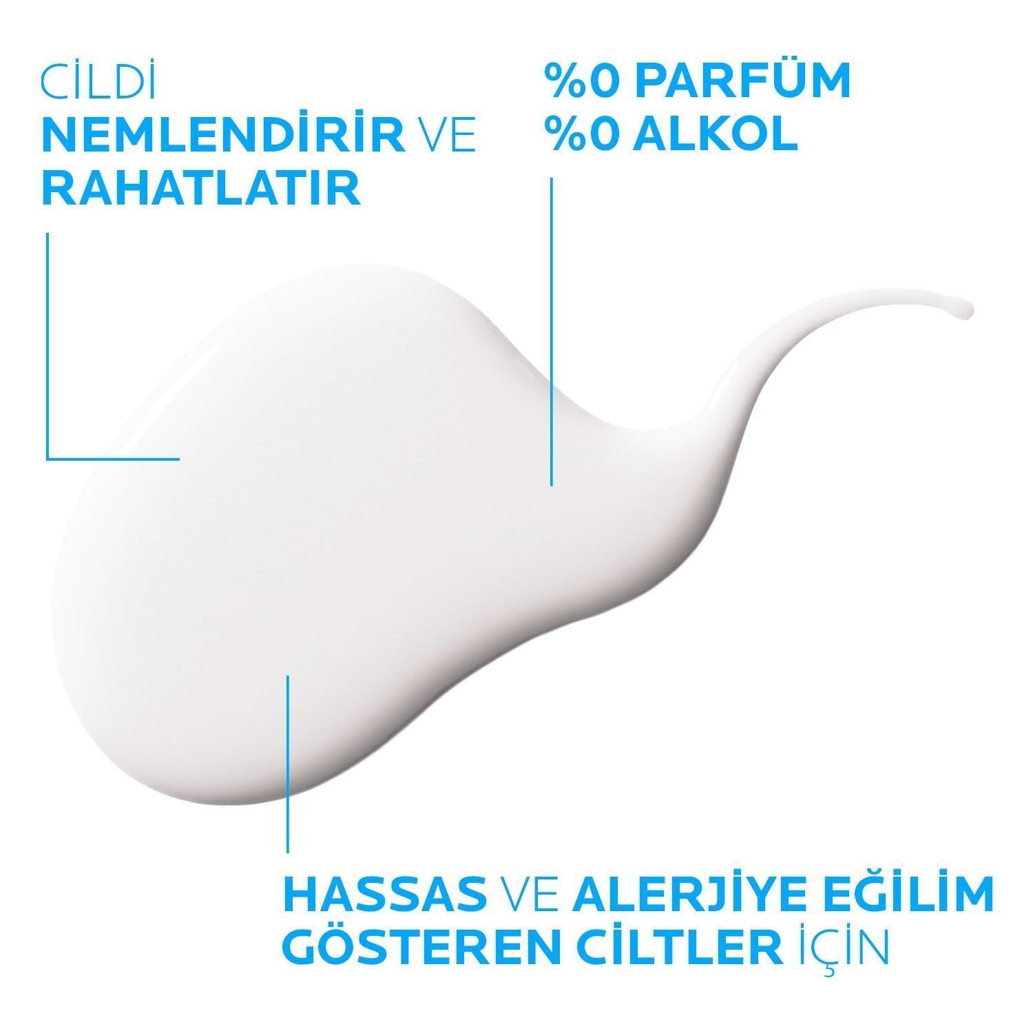 La Roche Posay Toleriane Dermallargo Fluide Nemlendirici Moisturizing Cream - Fragrance-Free, Hypoallergenic, 1.35 fl oz