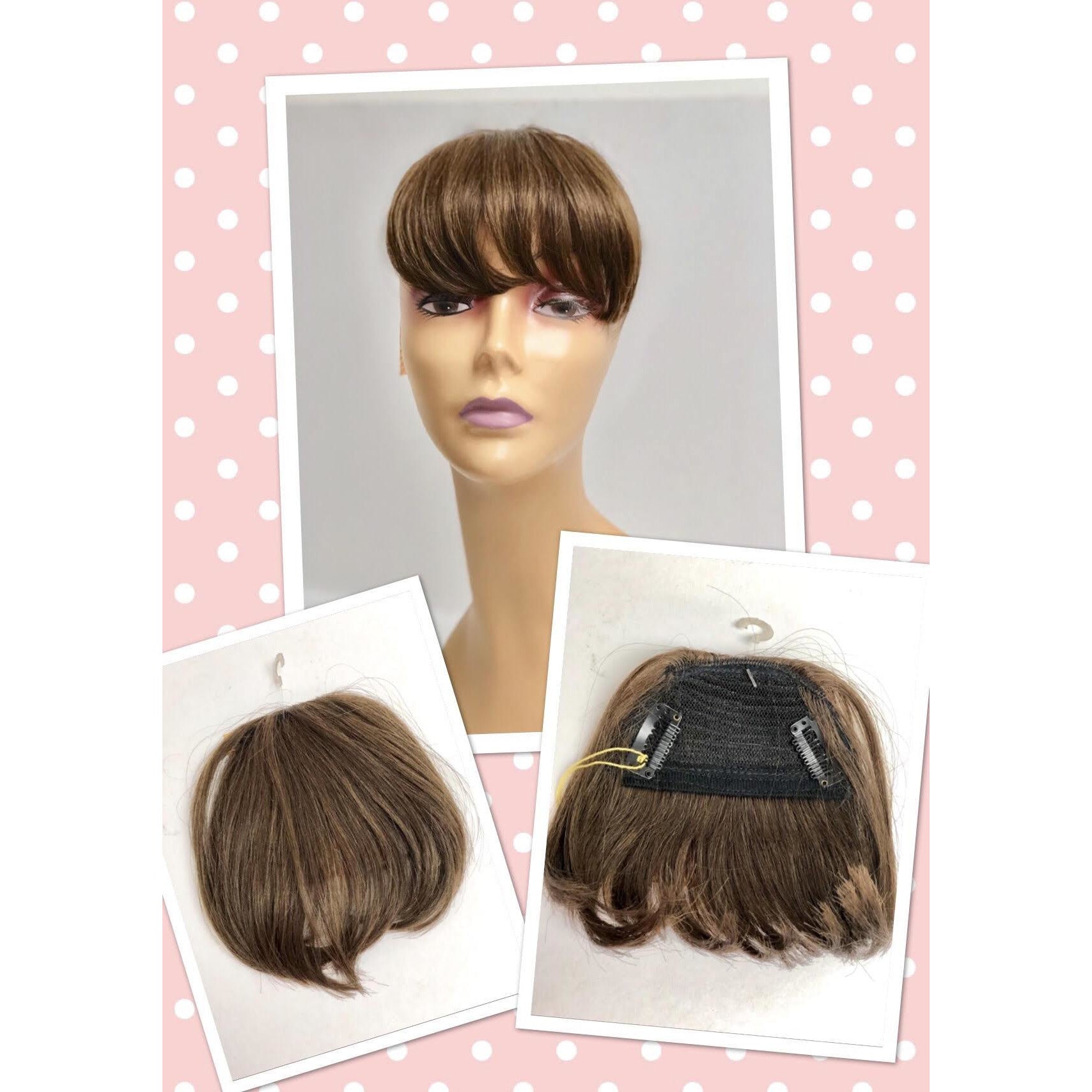 Unique 100% Human Hair Bang Hairpiece