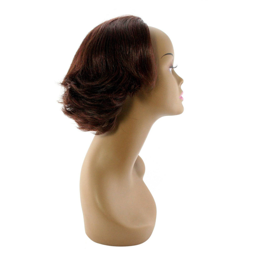 Unique 100% Human Hair Half Wig Mrs. Barbados Style Hairpiece