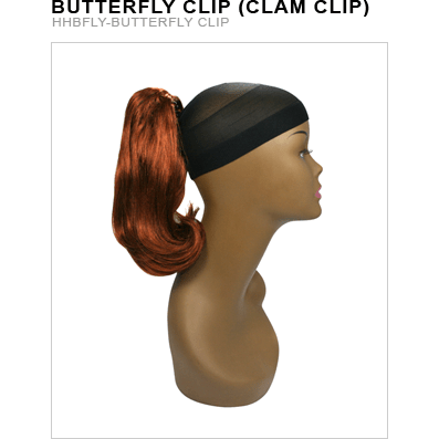 Unique Human Hair Butterfly Clip Hairpiece