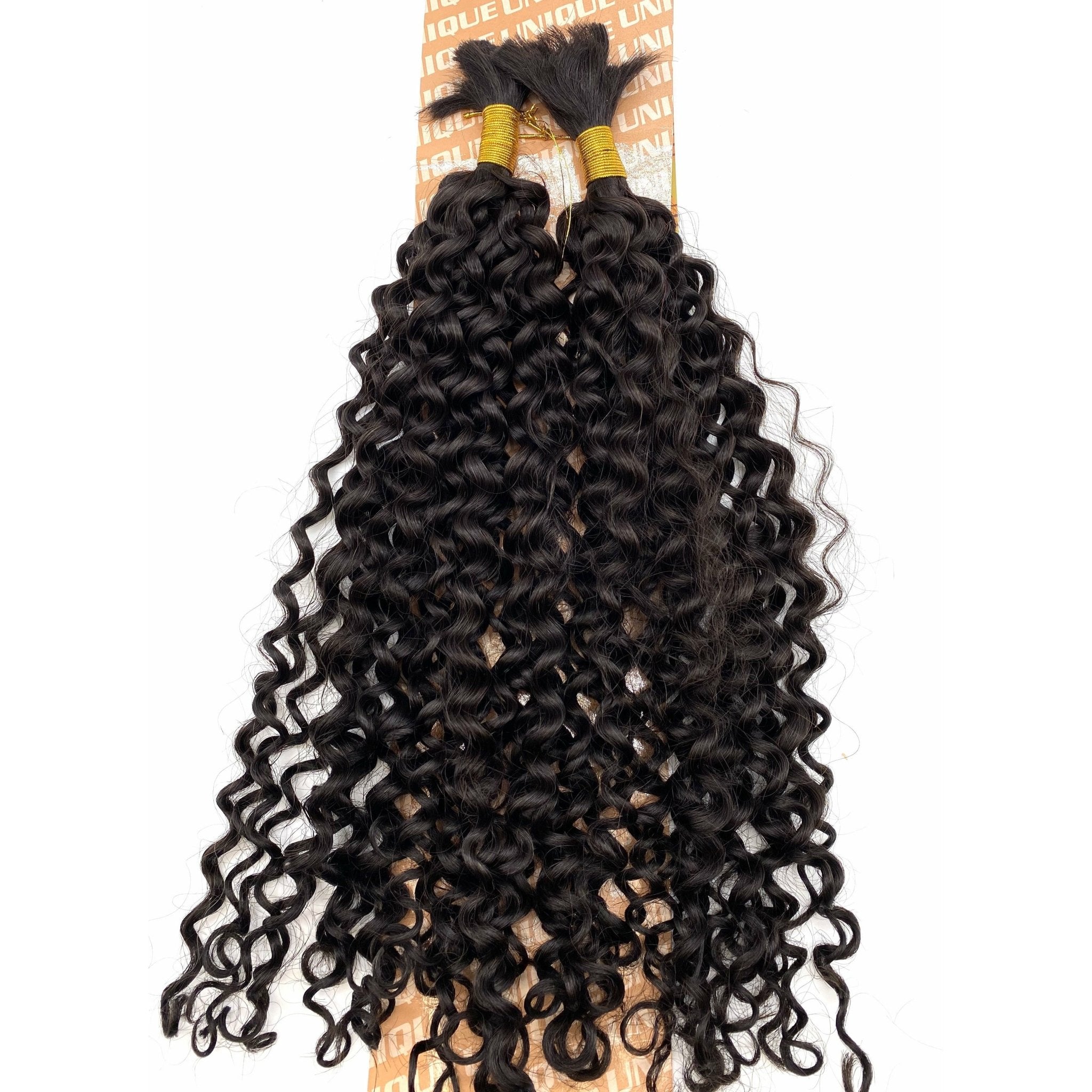 Unique's Human Hair Jerri Curl Bulk 18 Inch
