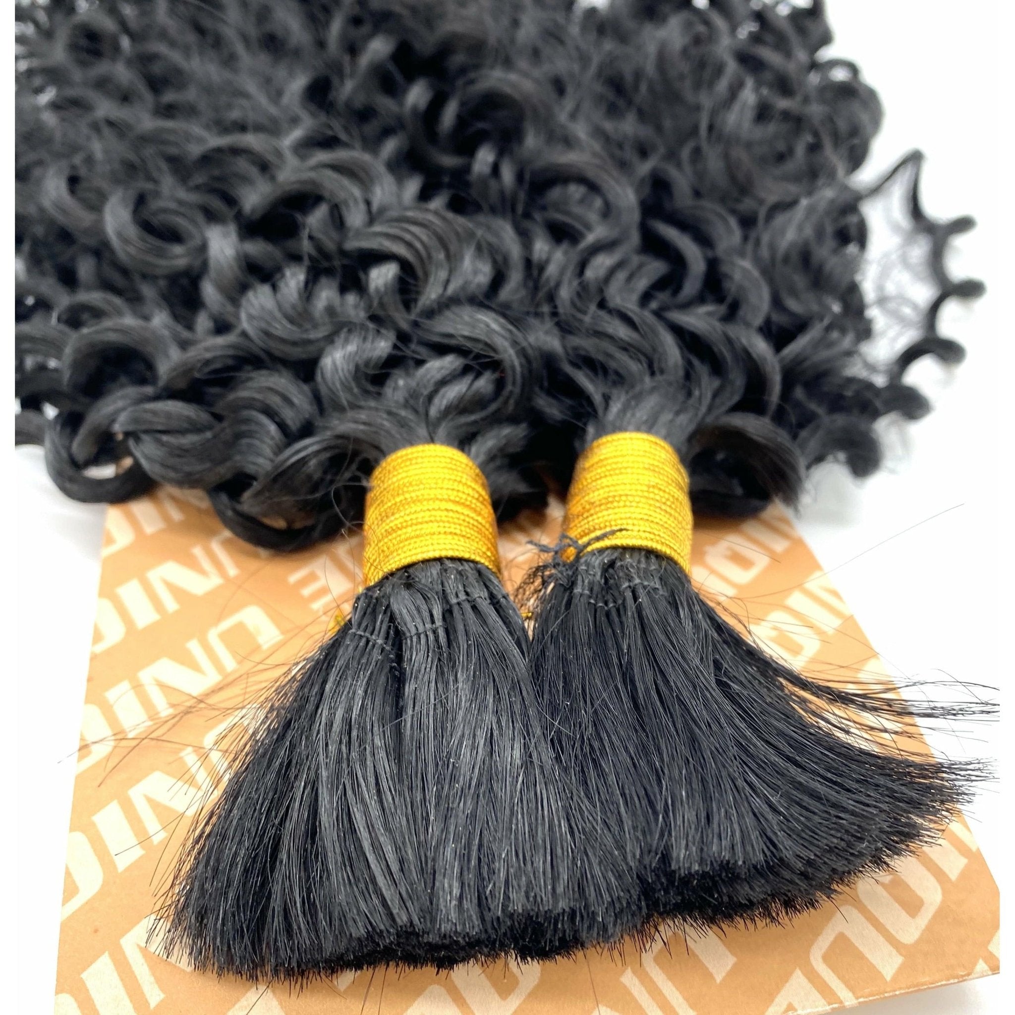 Unique's Human Hair Jerri Curl Bulk 18 Inch