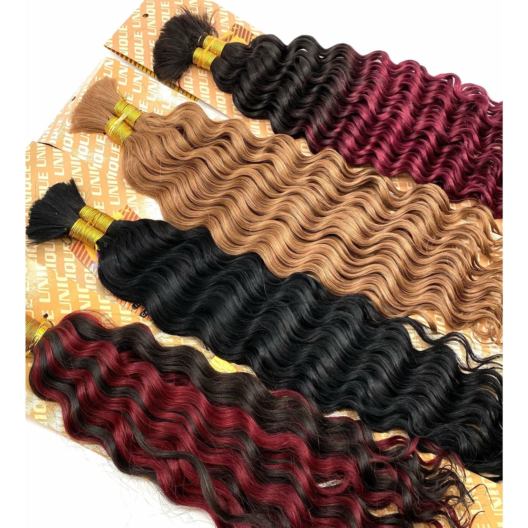 Unique's Human Hair New Deep Bulk - Choose Length