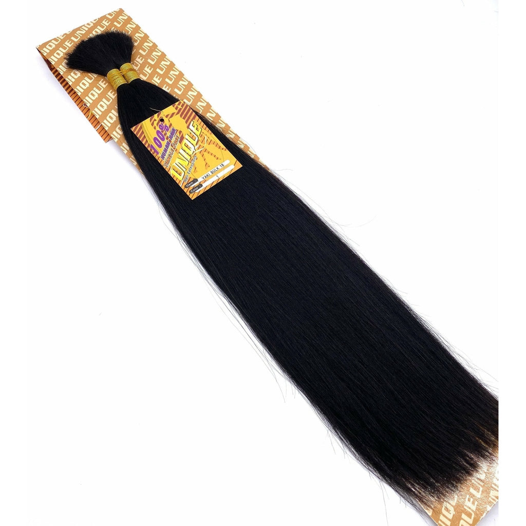 Unique's Yaki Bulk 100% Human Hair 18" Hair Extensions, New With Tags