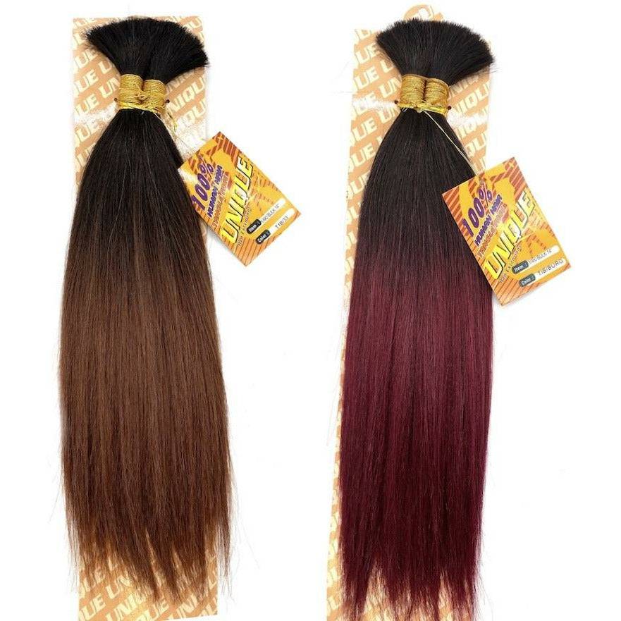 Unique's Yaki Bulk 20" 100% Human Hair Extensions - Choose Size