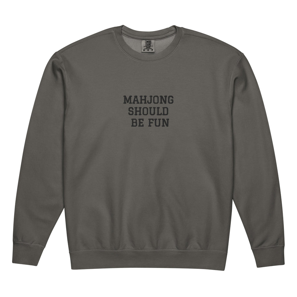 Unisex garment-dyed fleece crewneck sweatshirt