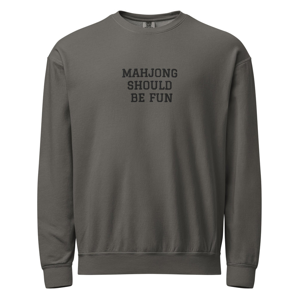Unisex garment-dyed fleece crewneck sweatshirt